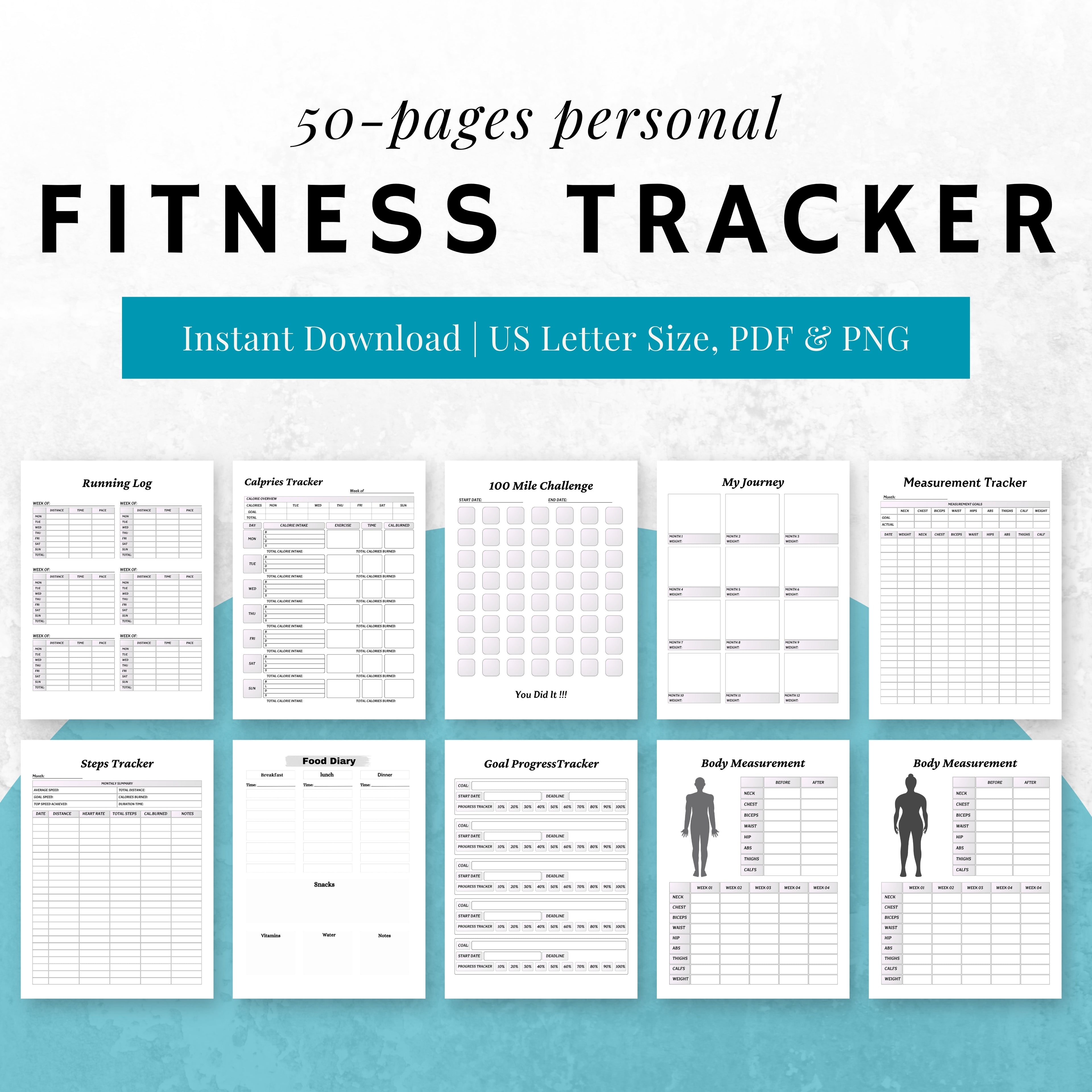2026 Fitness Planner & Trackers Bundle