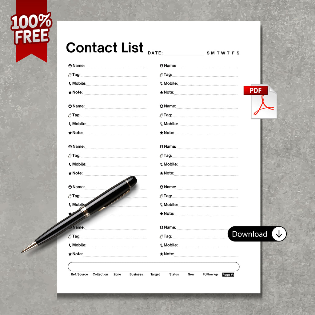 Contact List PDF