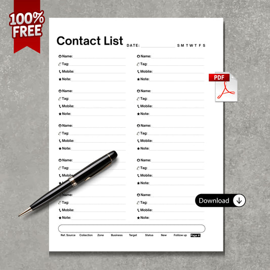 Contact List PDF