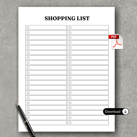 Shopping List Tracker & Planner