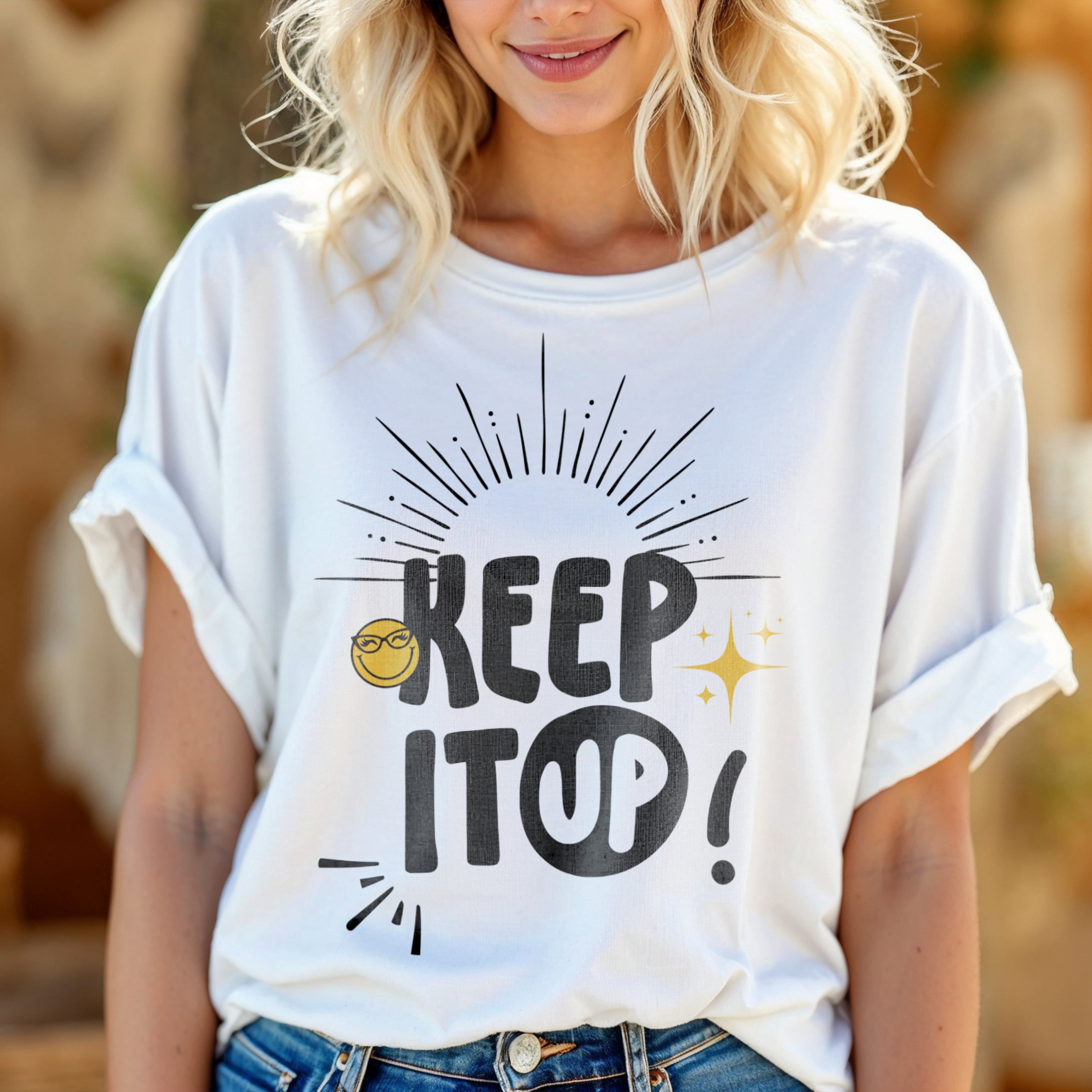 Keep It UP - Sunshine Positivity Optimism Motivational Statement Artwork
