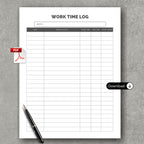 Work Time Log Sheet