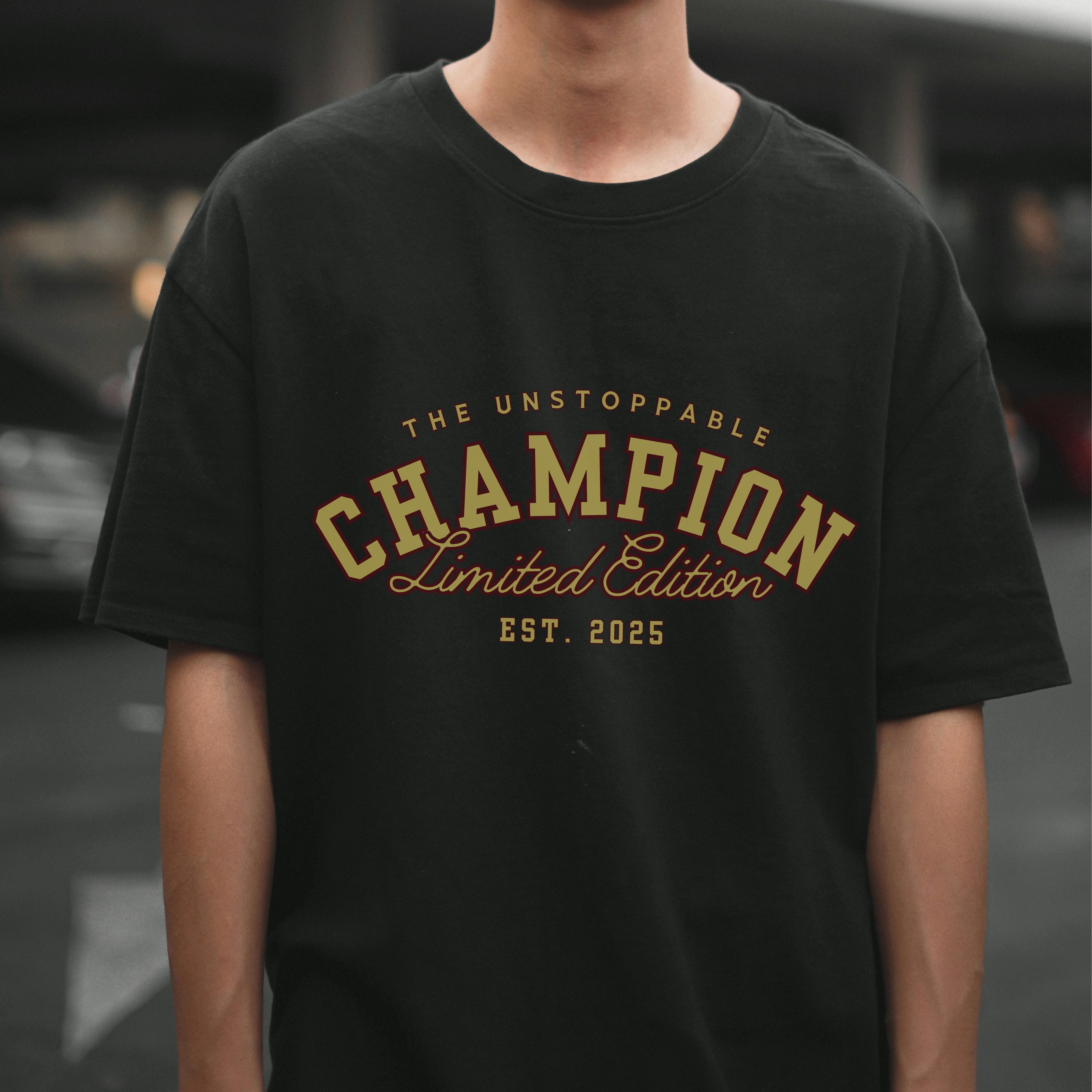 The Unstoppable Champion Limited Edition Est. 2025 - Vintage Statement Artwork