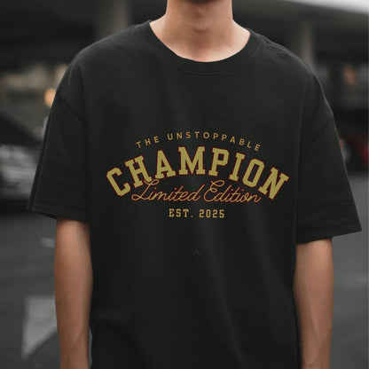 The Unstoppable Champion Limited Edition Est. 2025 - Vintage Statement Artwork