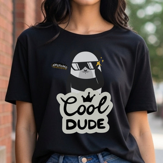 Cool Dude Awesome - Minimalist Cartoon Character Confidence Swagger Statement Artwork