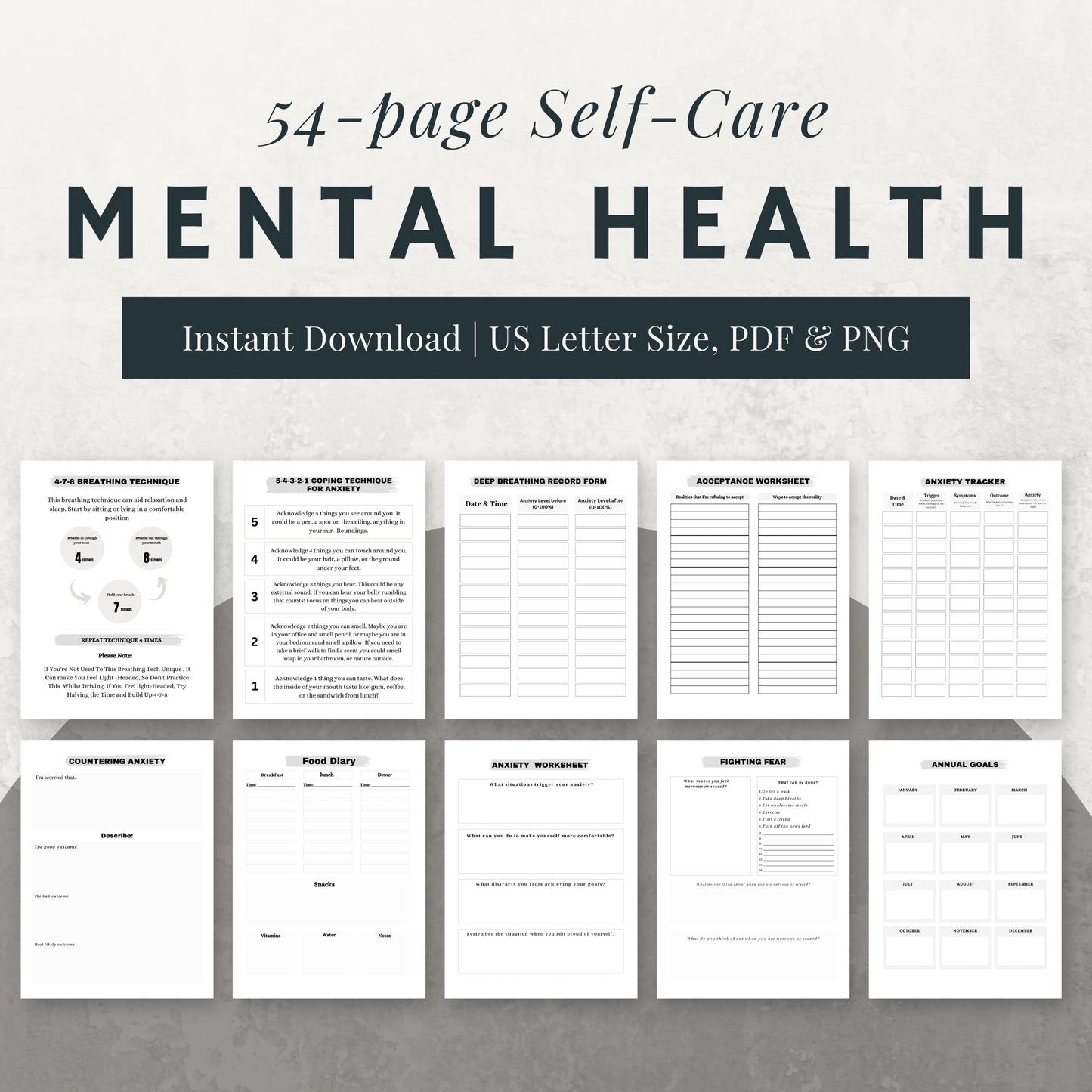 Mental Health Planner & Journal Bundle