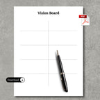 Vision Board Template Paper Sheet