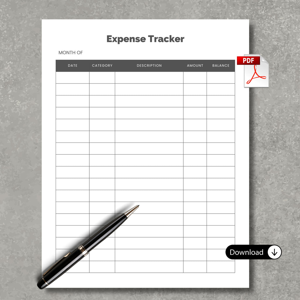 Expenses Tracker PDF