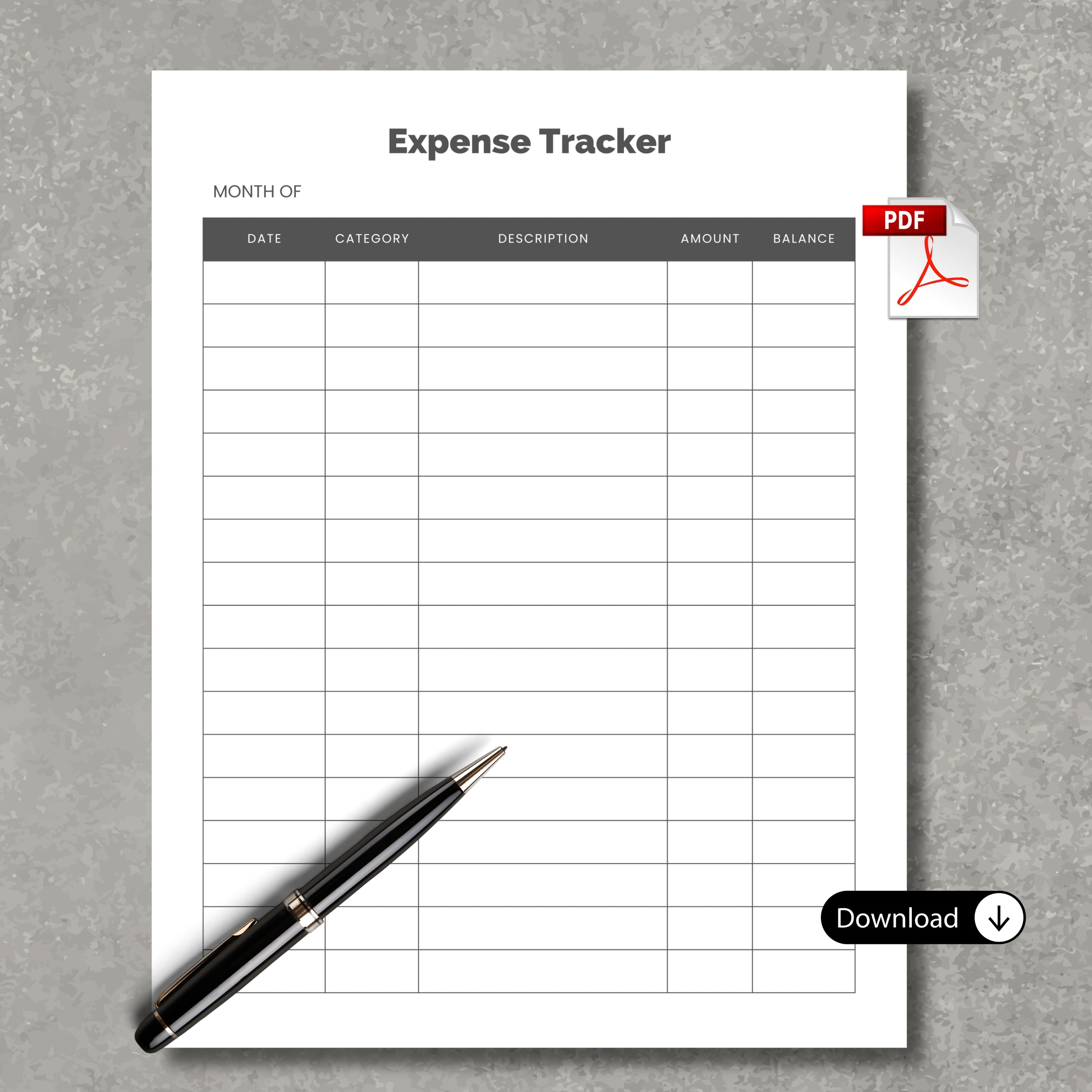Expenses Tracker PDF