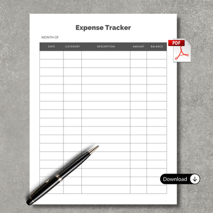 Expenses Tracker PDF
