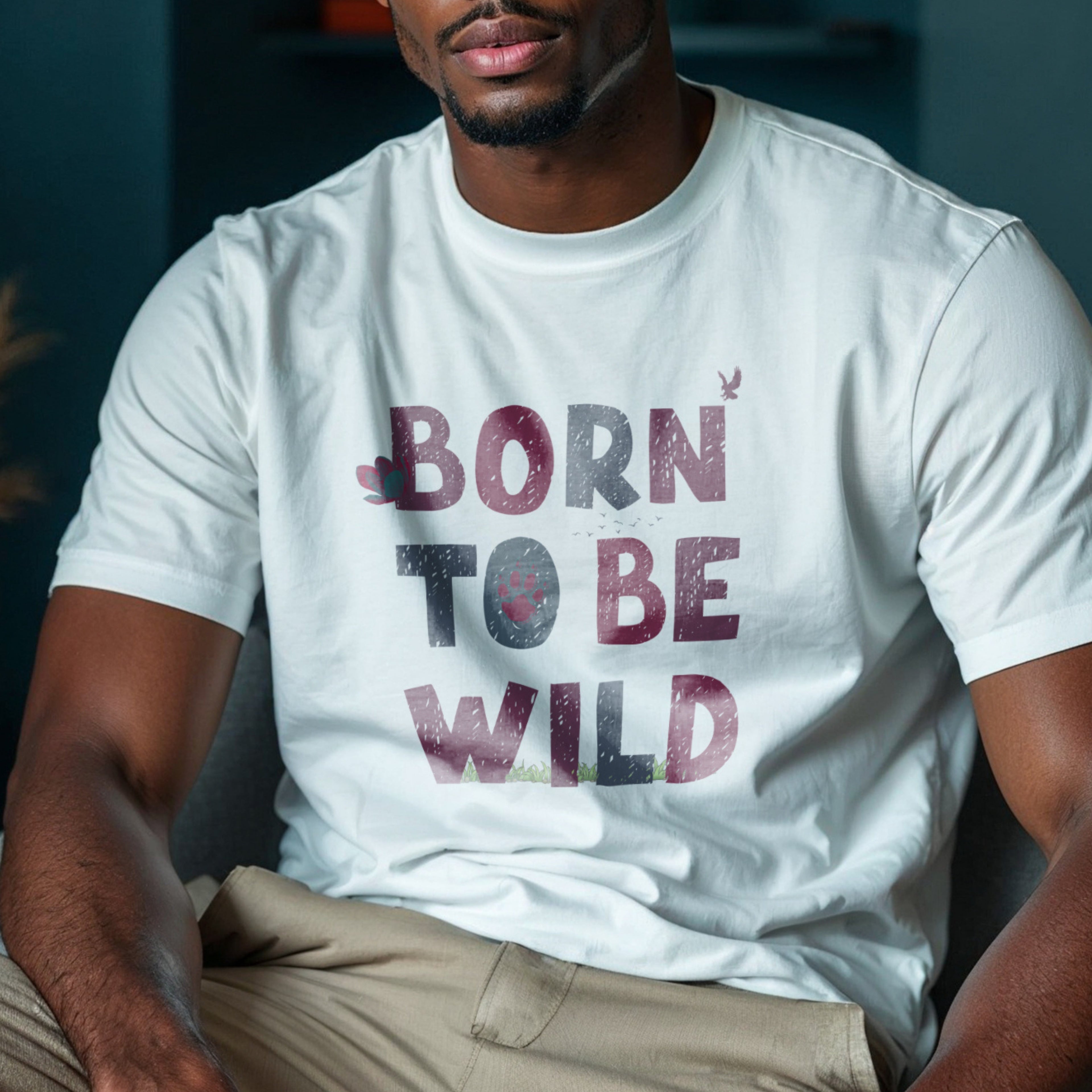 Born To Be Wild - Nature Adventure Freedom Statement Artwork