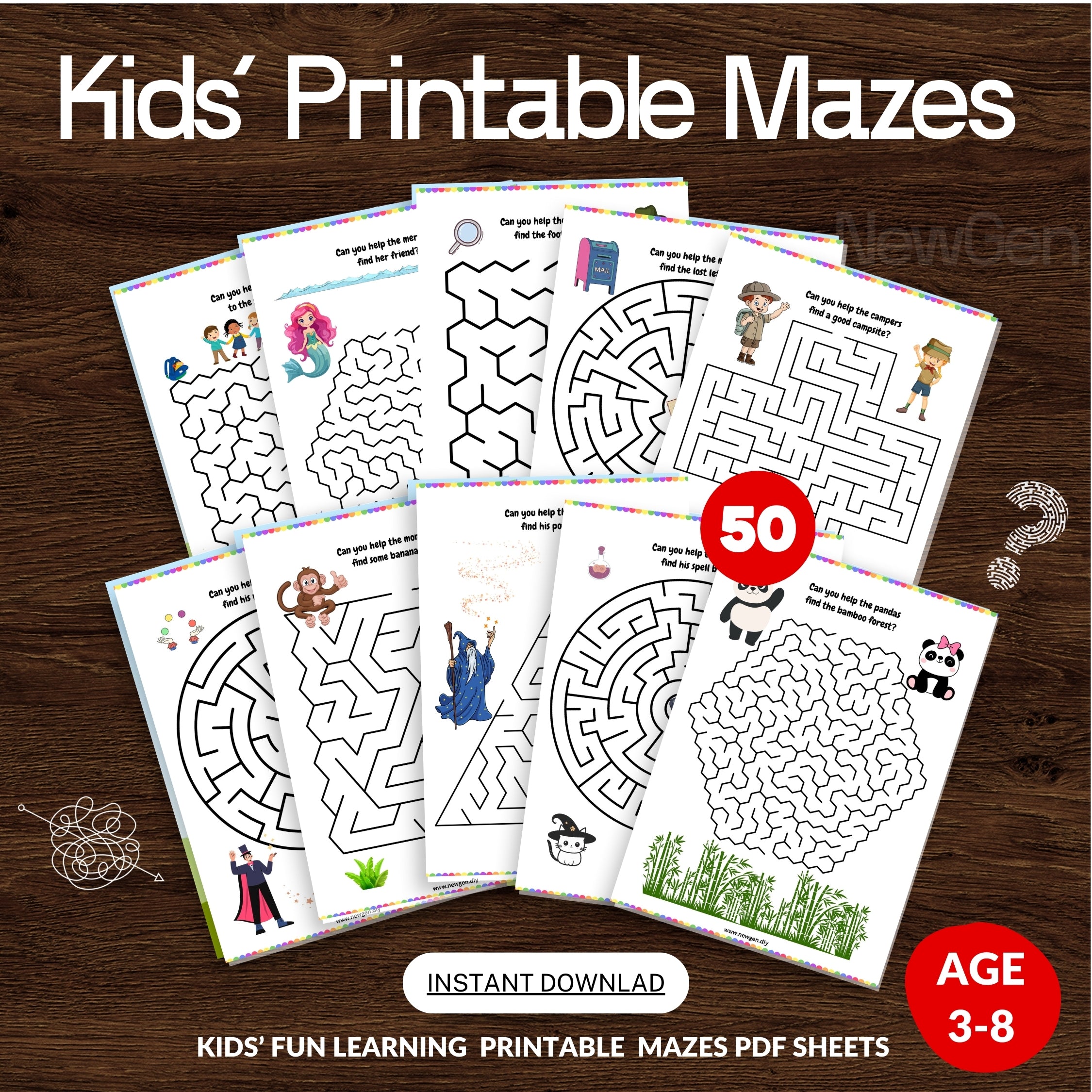 Kids Mazes Fun Printables Sheets