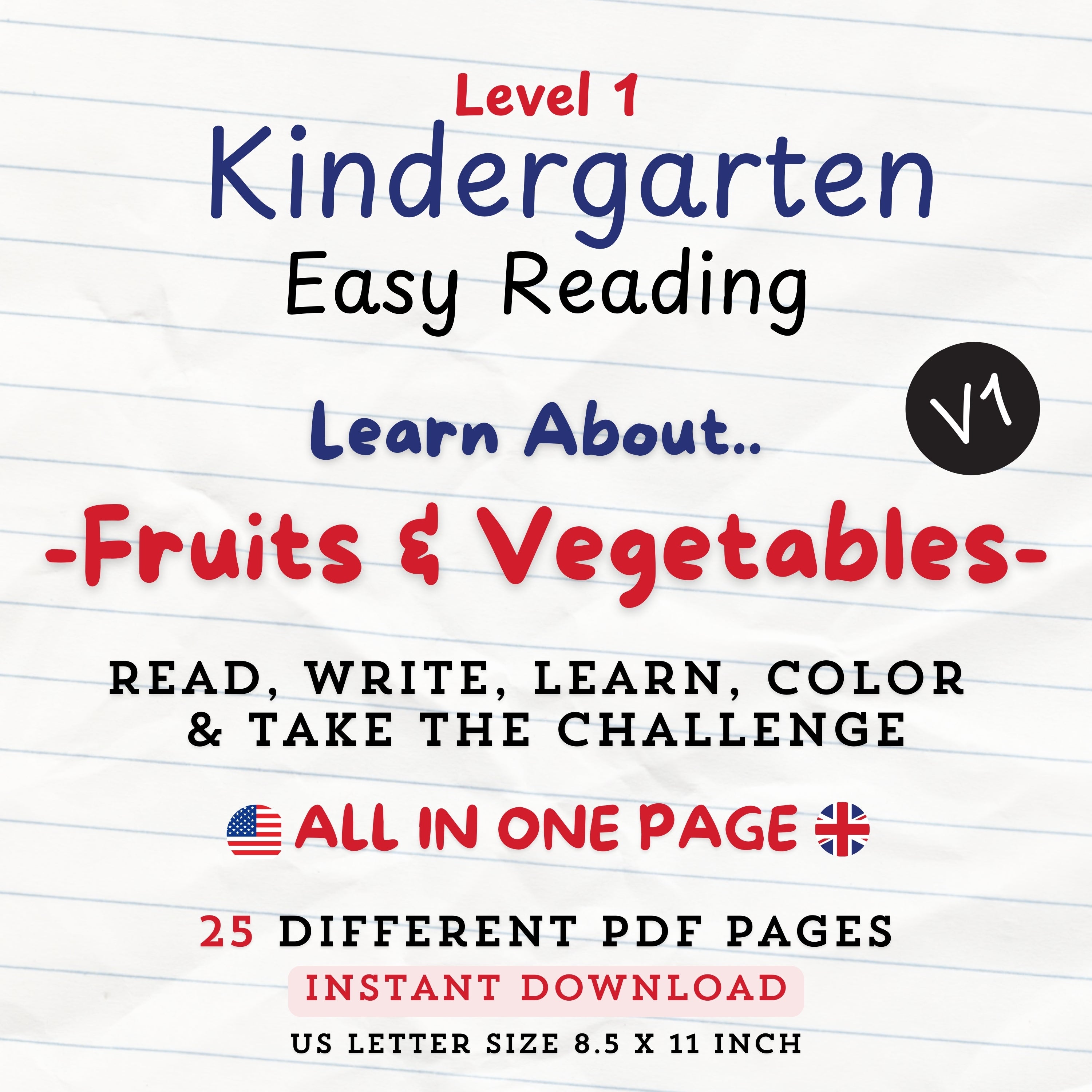 Learn About Fruits & Vegetables V1.