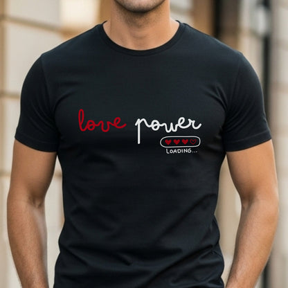 Love Power Loading - Romantic Loading Bar Statement Artwork