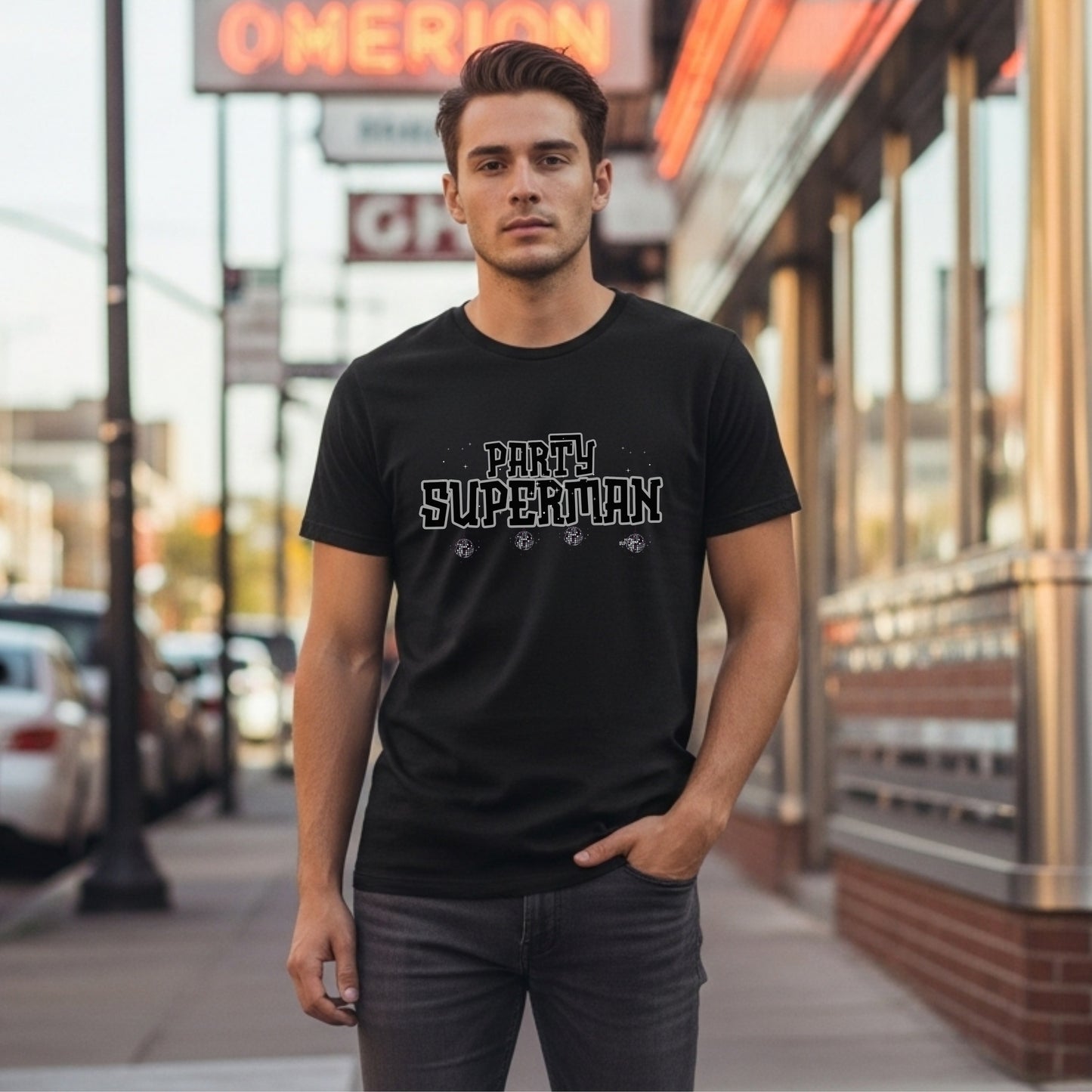 Party Superman - Disco Ball Celebration Statement Artwork