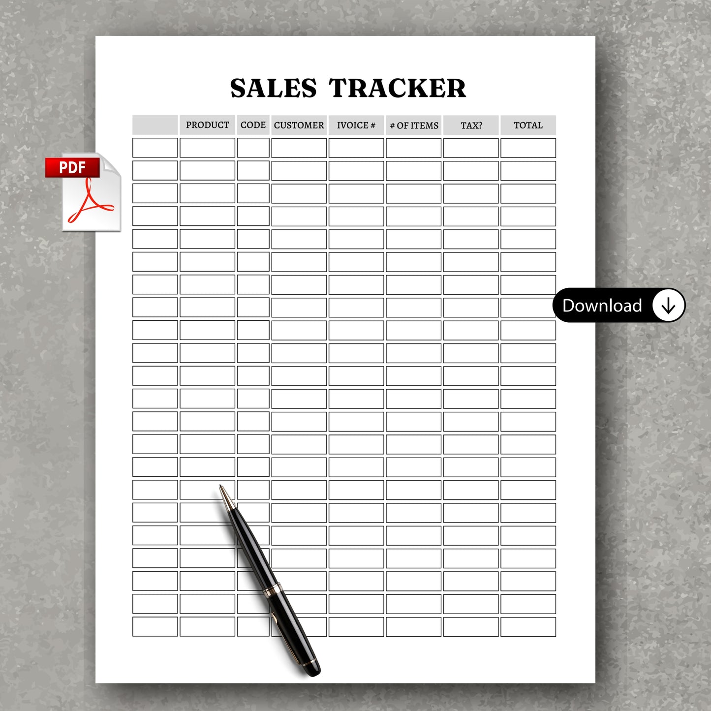 Product's Code Sales Tracker