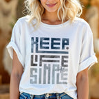 Keep Life Simple - Distressed Typography Minimalist Lifestyle Statement Artwork