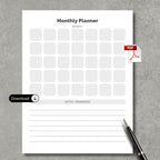 Monthly Planner PDF Paper V2
