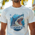 Now What Shark - Funny Ocean Adventure Statement Artwork