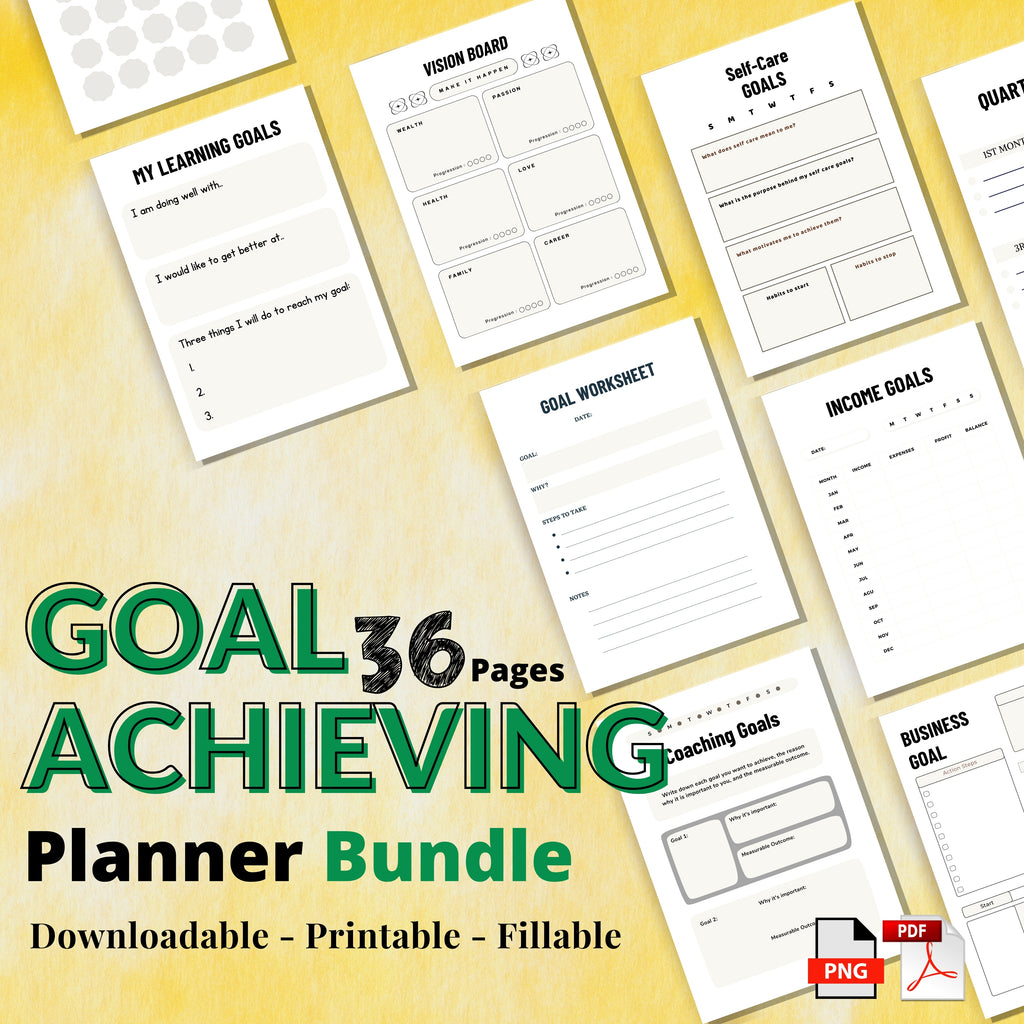 Goal Achieving Planner Bundle