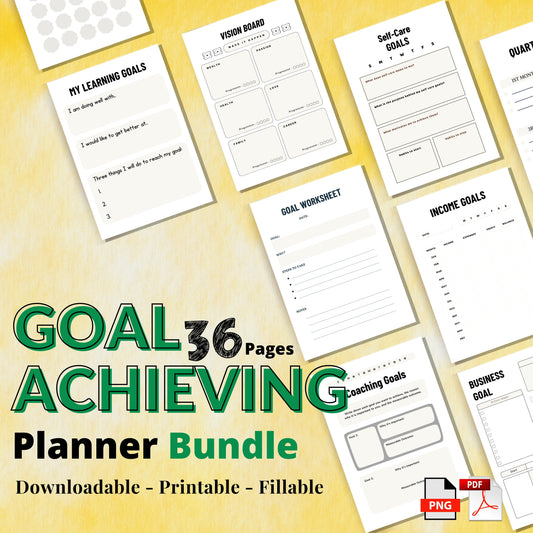 Goal Achieving Planner Bundle