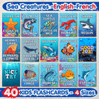 Sea Creatures English-French Flashcards