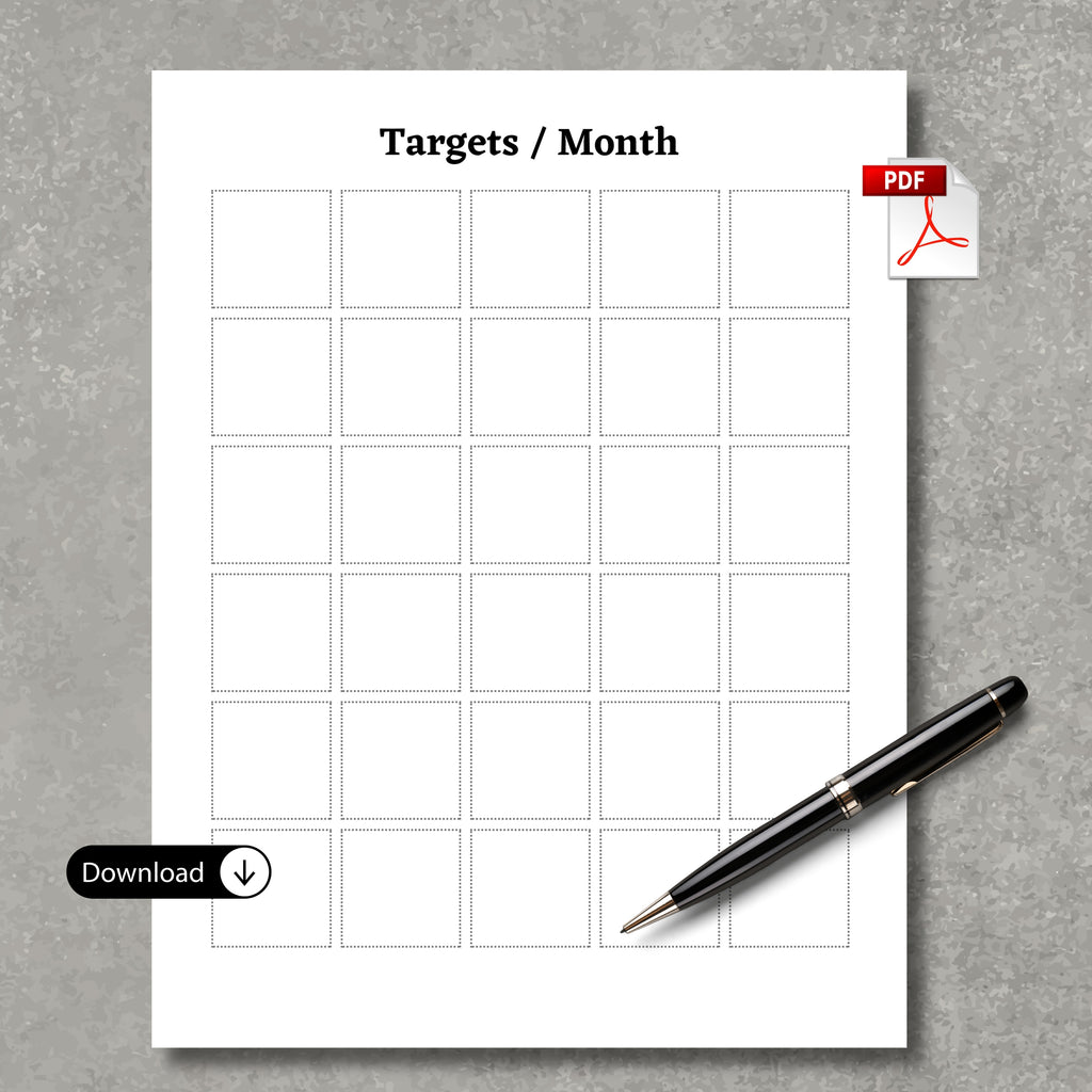 Targets/Month Planner