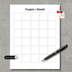 Targets/Month Planner