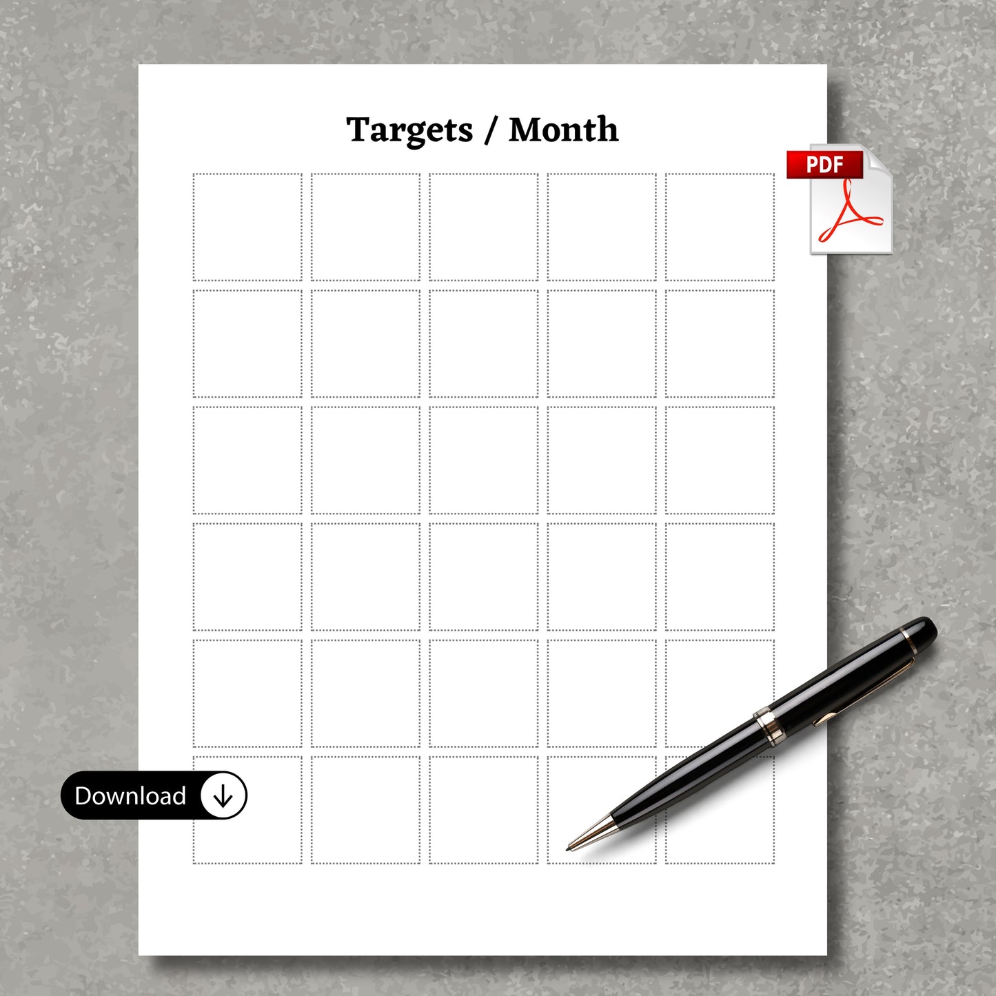 Targets/Month Planner