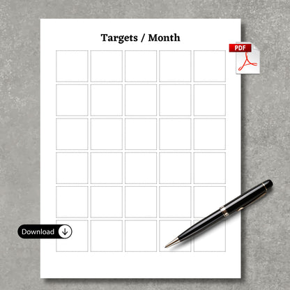 Targets/Month Planner