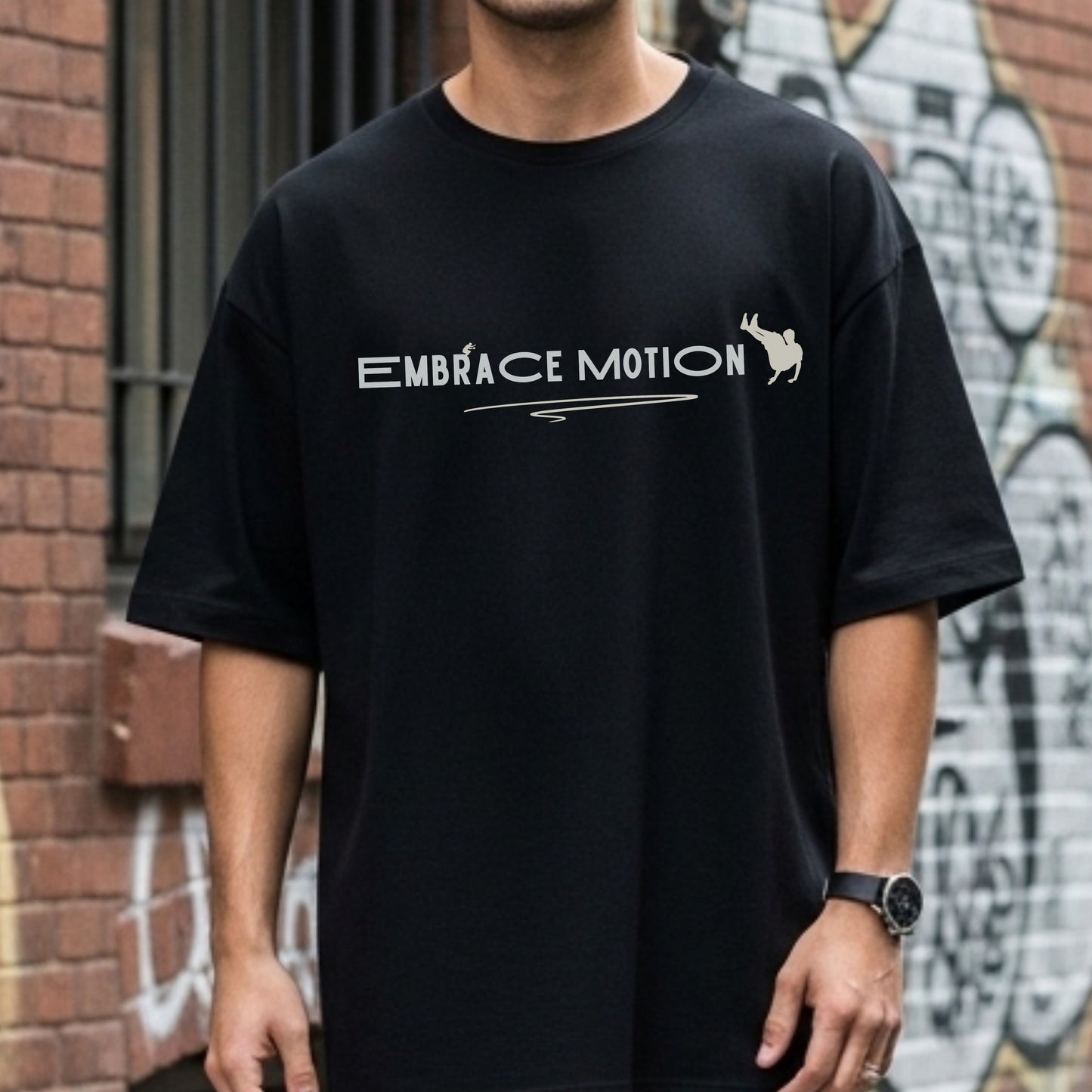 Embrace Motion - Minimalist Action Philosophy Statement Artwork