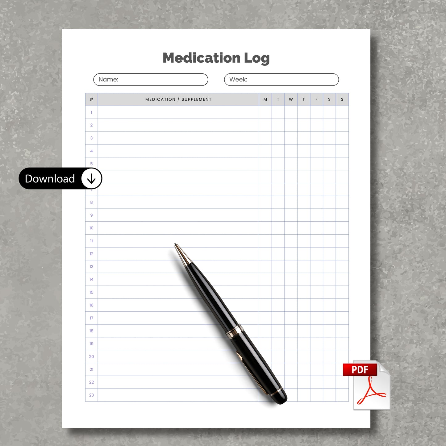 Medication Log Organizer