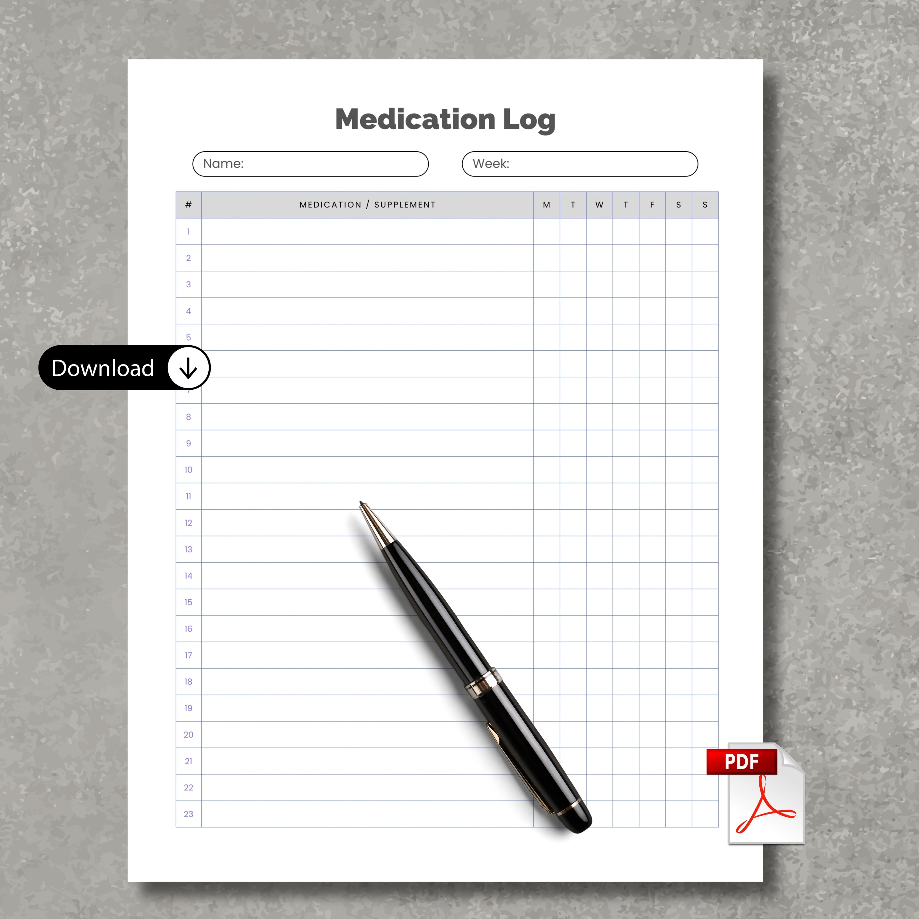 Medication Log Organizer