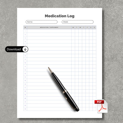 Medication Log Organizer