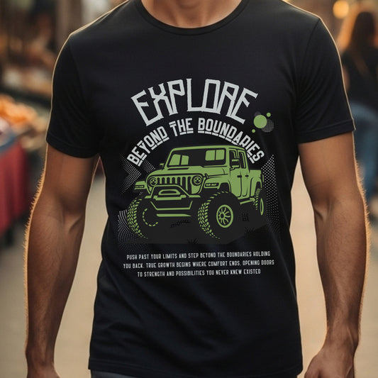 Explore Beyond The Boundaries - Off-Road Adventure Motivational Statement Artwork