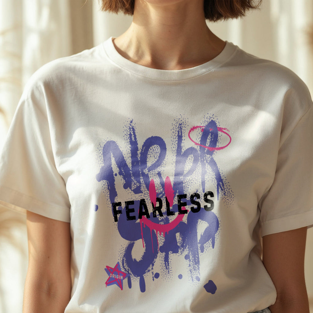 Never Fearless Origin - Graffiti Street Art Bold Expression Statement Artwork