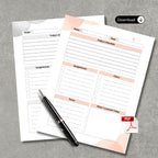 Home School Planner Grey+Pink Theme