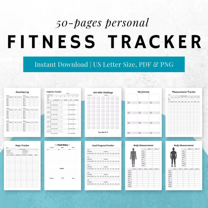 Fitness Planner & Trackers Bundle