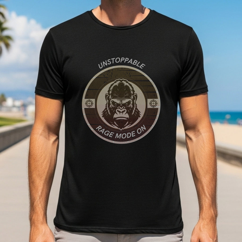 Unstoppable Rage Mode On - Gorilla Fitness Motivational Statement Artwork