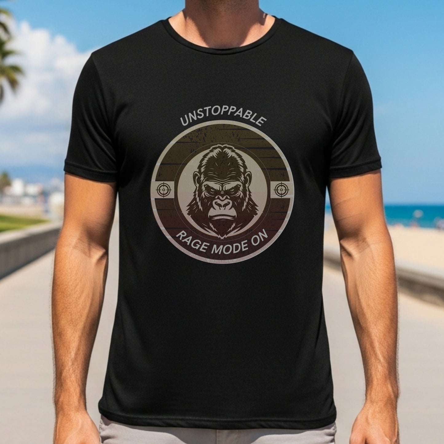 Unstoppable Rage Mode On - Gorilla Fitness Motivational Statement Artwork