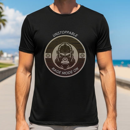 Unstoppable Rage Mode On - Gorilla Fitness Motivational Statement Artwork