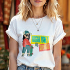 Highlight My Words - Cool Girl with Skateboard Confidence Expression Statement Artwork