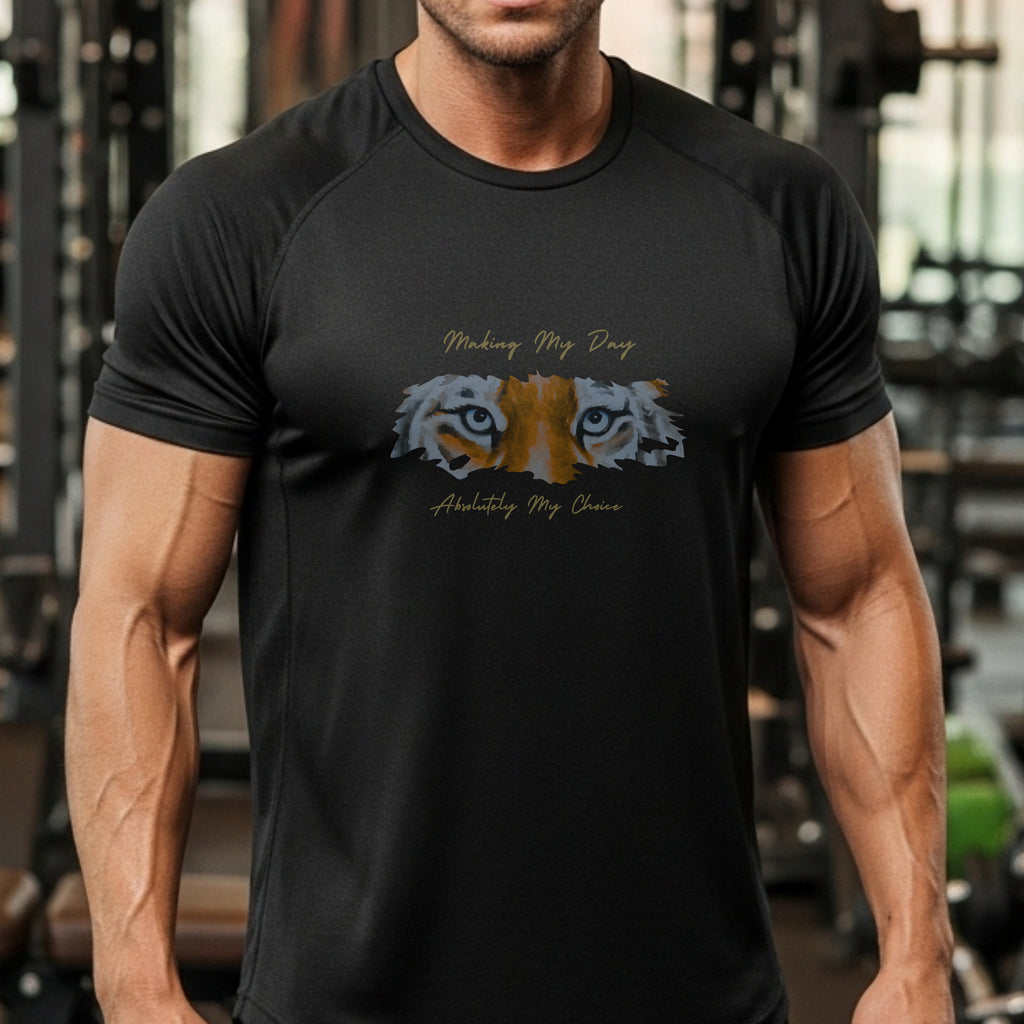 Making My Day Absolutely My Choice - Tiger Eyes Empowerment Statement Artwork