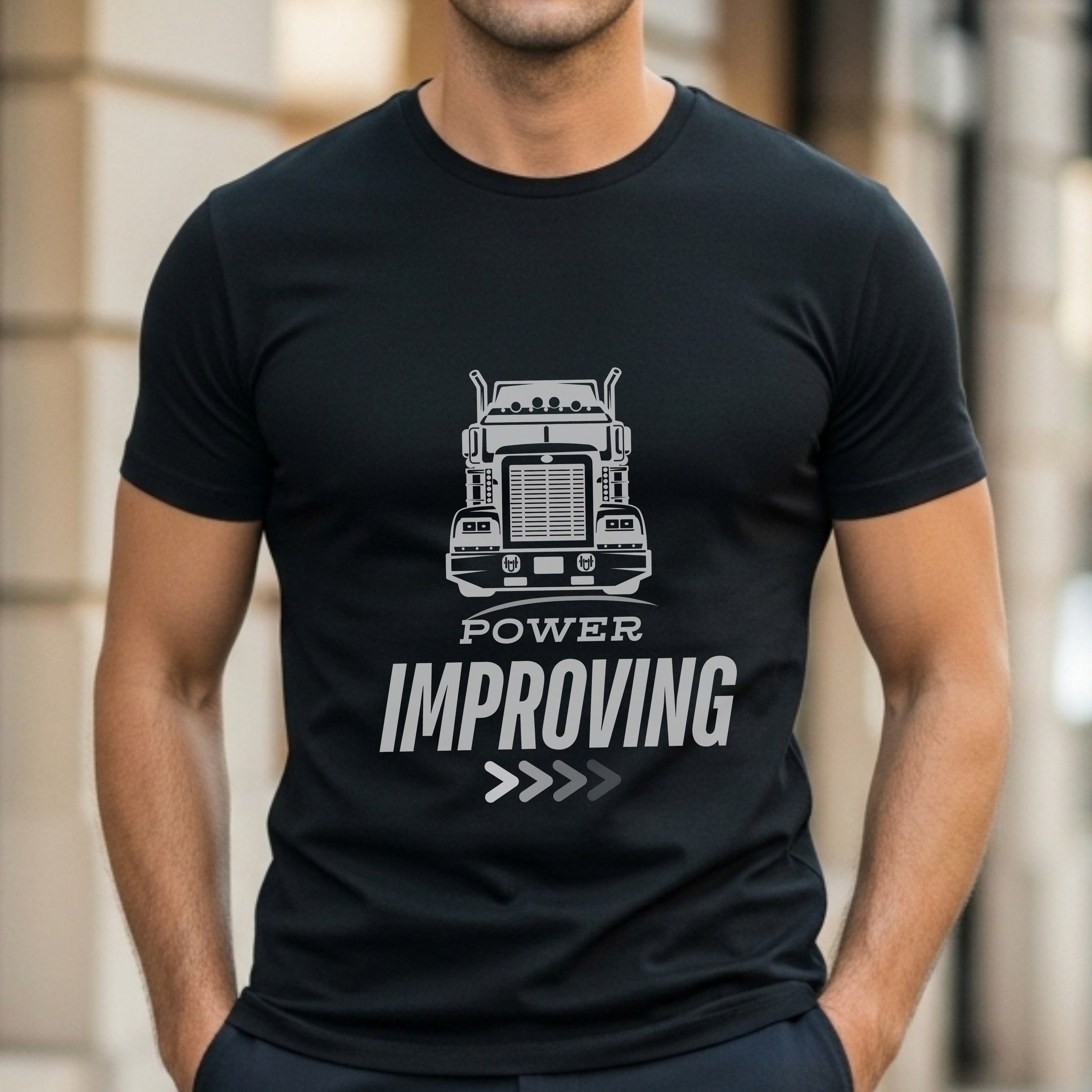 Power Improving - Truck Driver Motivational Progress Artwork