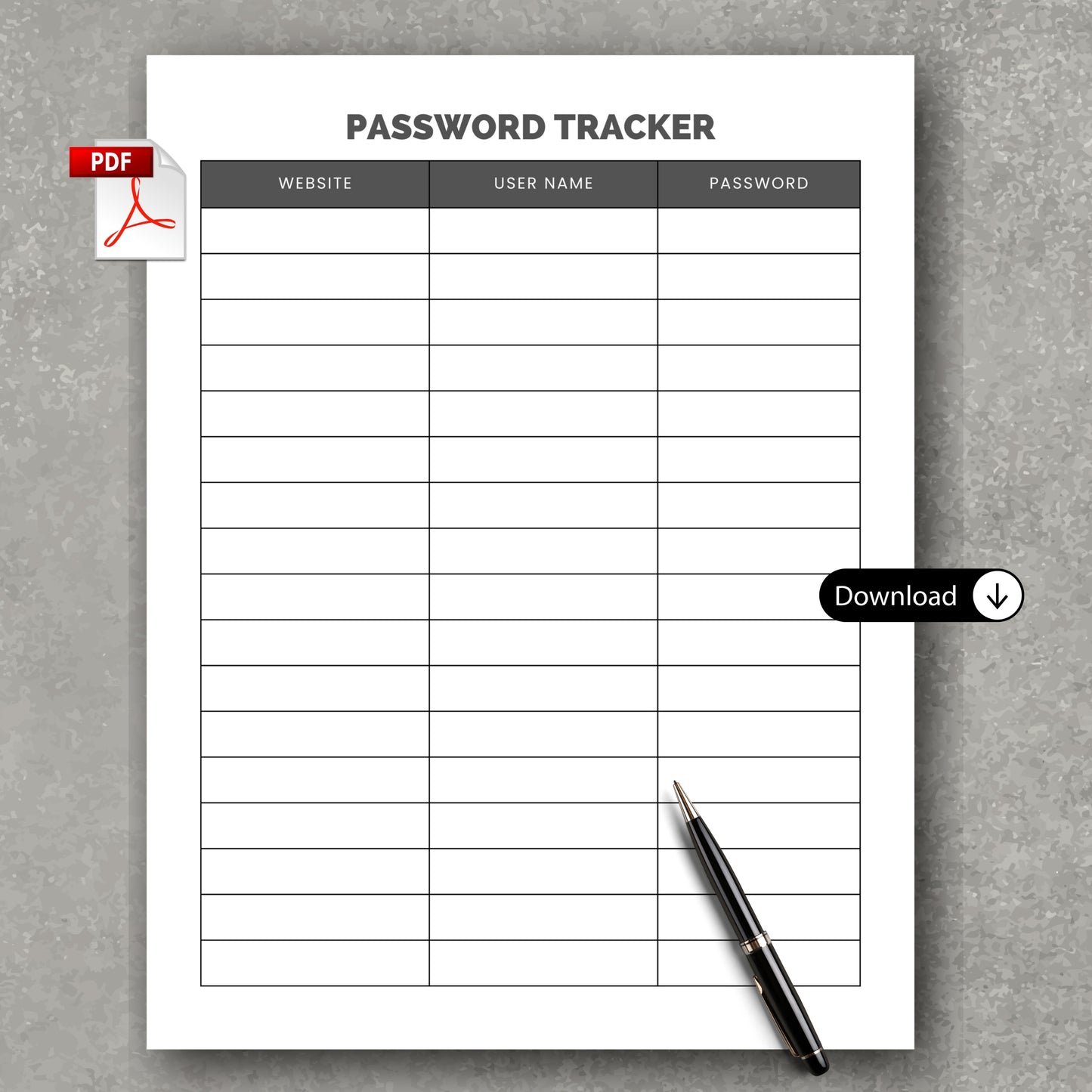 Personal Passwords Tracker