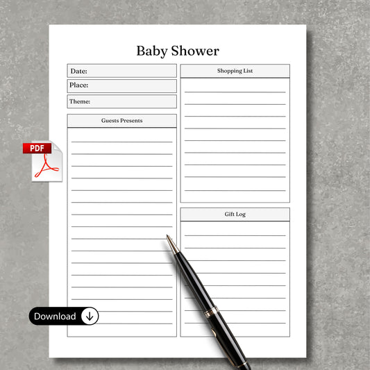 Baby Shower Planner