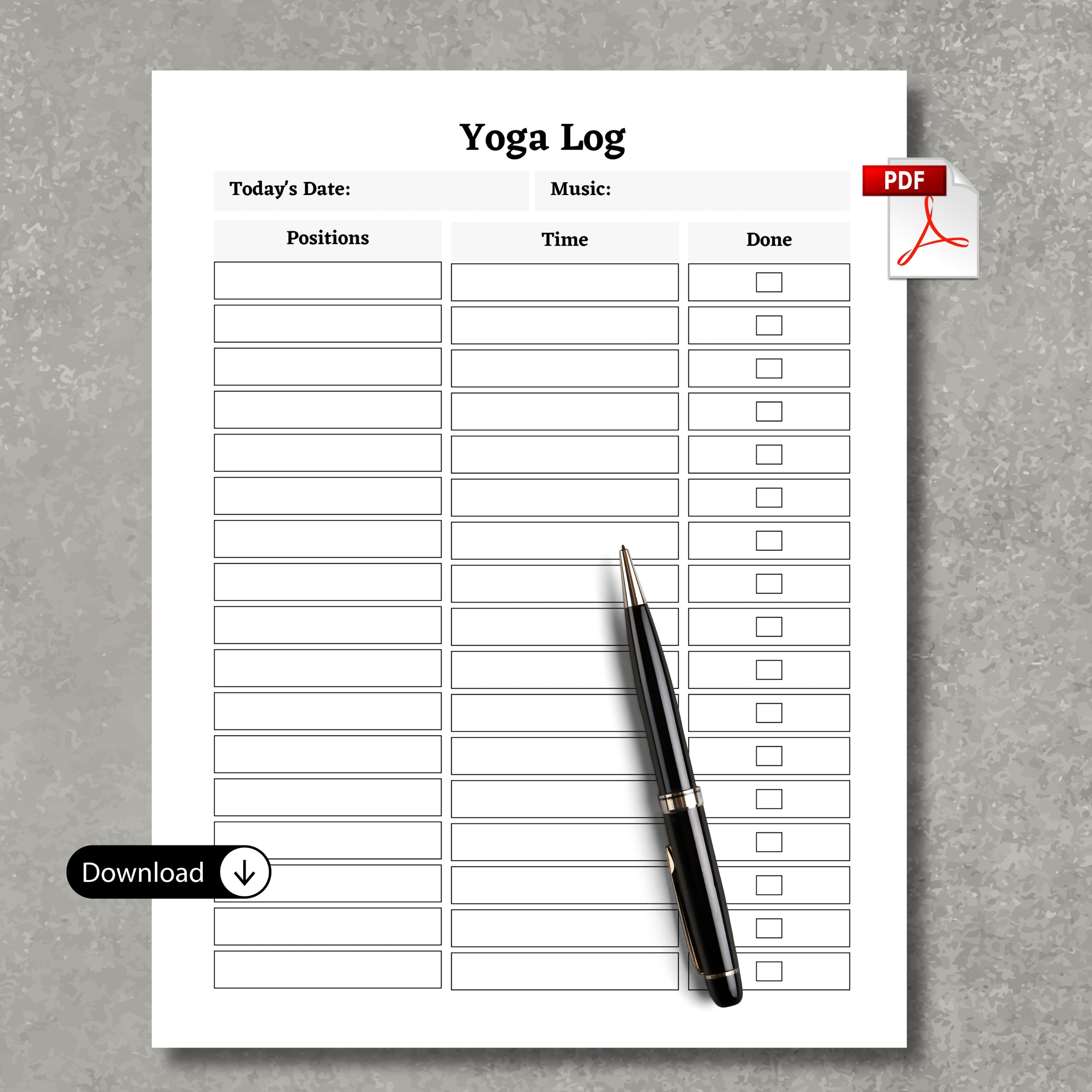 Yoga Log Tracker