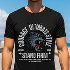 Courage Ultimate Style Stand Firm Wolf Motivational Statement Artwork