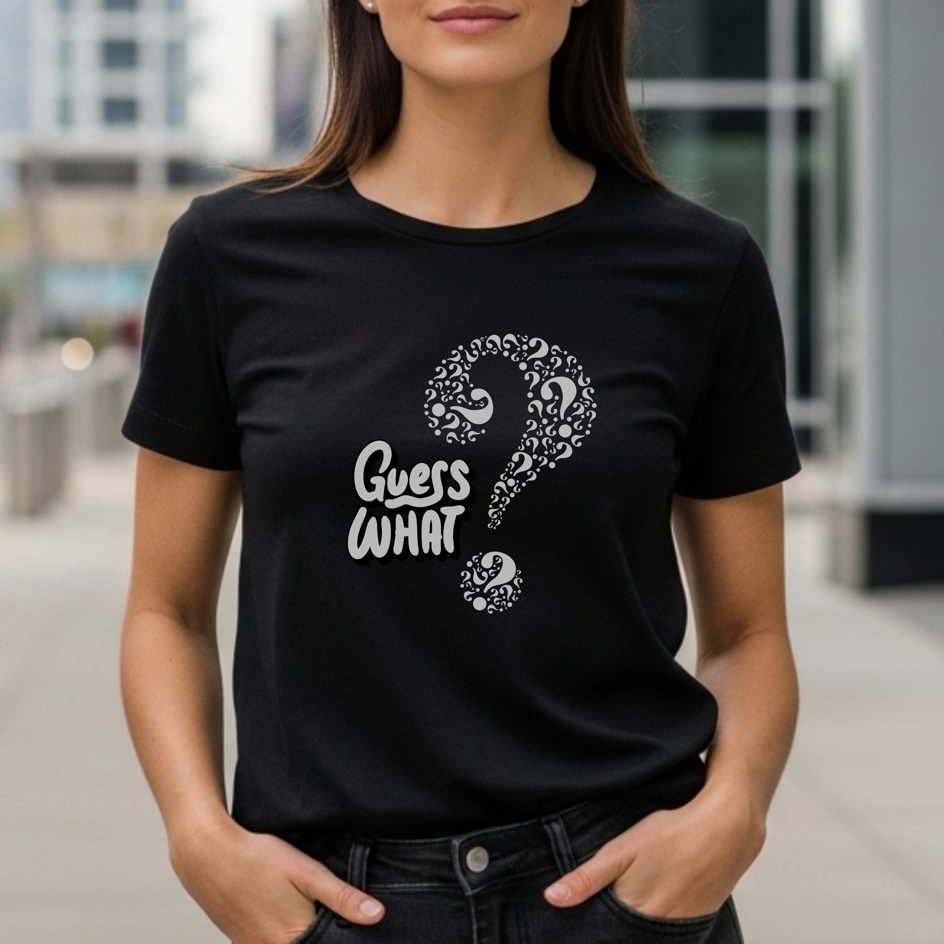 Guess What - Question Mark Mystery Intrigue Conversation Starter Statement Artwork