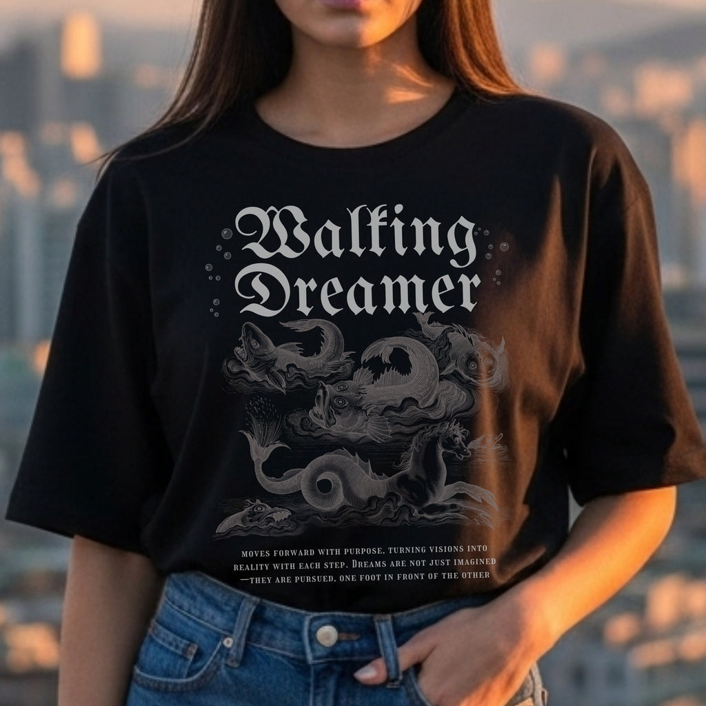 Walking Dreamer - Medieval Gothic Ocean Dreams Action Statement Artwork
